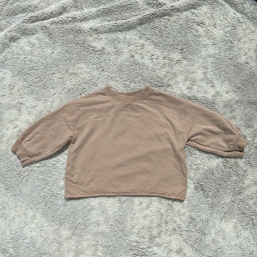 ZARA Beige  Oversized Sweatshirt